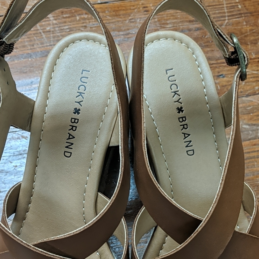 Lucky Brand Wedge Sandal Size 10 - Picture 5 of 8
